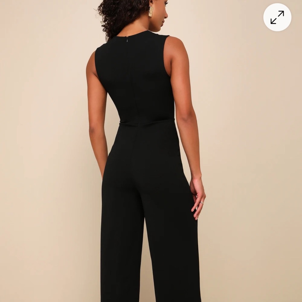 Lulu's Classic Black Jumpsuit - Picture 2 of 3
